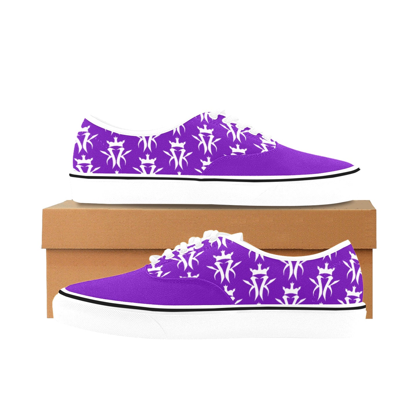 Royal Purple/White Krown Pattern King Kicks (Men's)