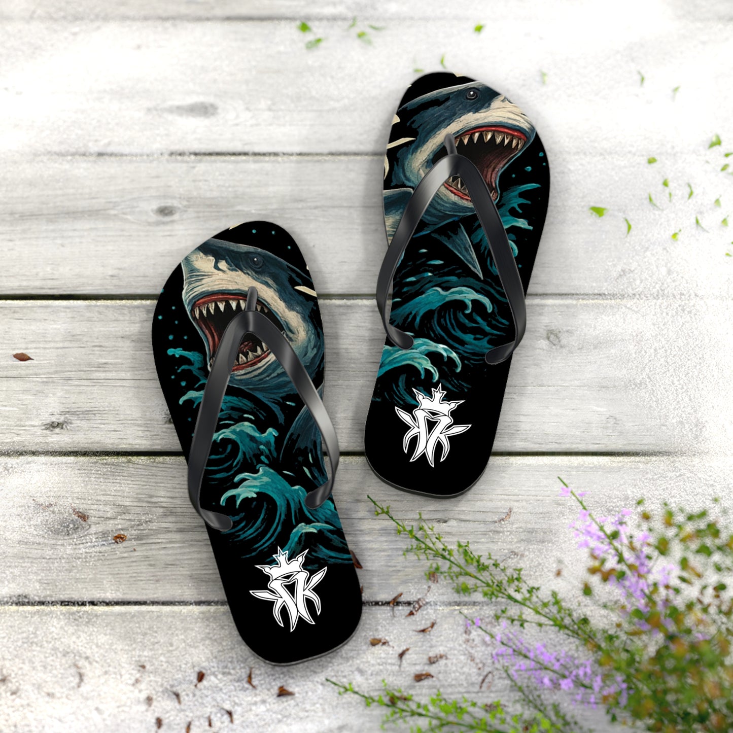 KMK Sharks in the Water Flip Flops - Summer Kollection - Kottonmouth Kicks Flips