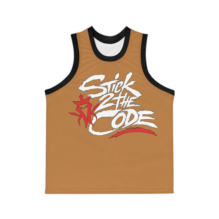 Stick 2 The Code Unisex Basketball Jersey (Light Brown)