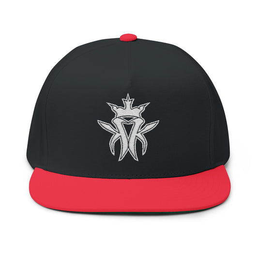 KMK Logo + Leaf - Centered Emboidered Flat Bill Yupoong Snapback