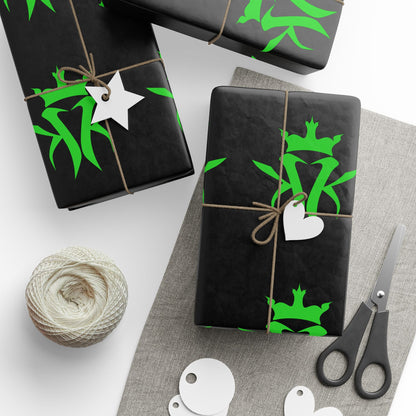 Kottonmouth Kings Holiday Gift Wrap — Black Wrapping Paper KMK Logo 30 x 36