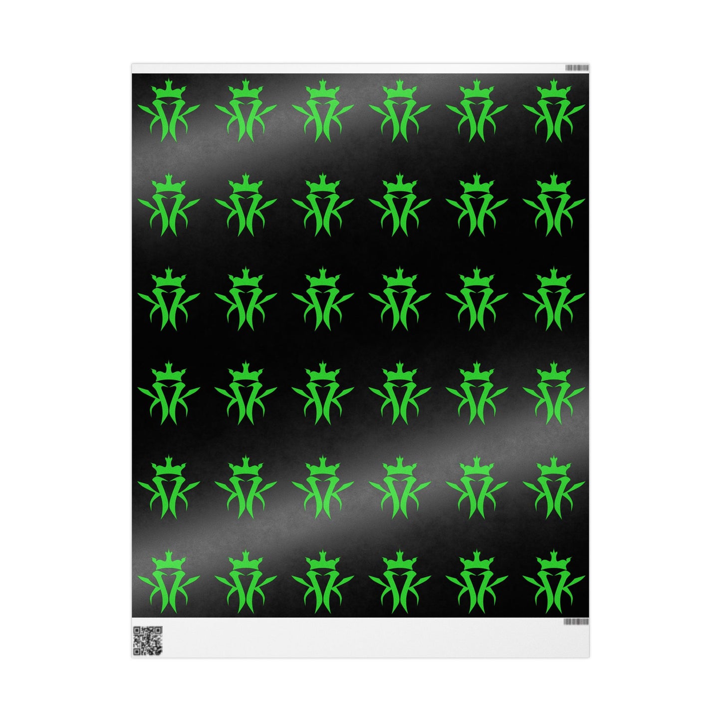 Kottonmouth Kings Holiday Gift Wrap — Black Wrapping Paper KMK Logo 30 x 36