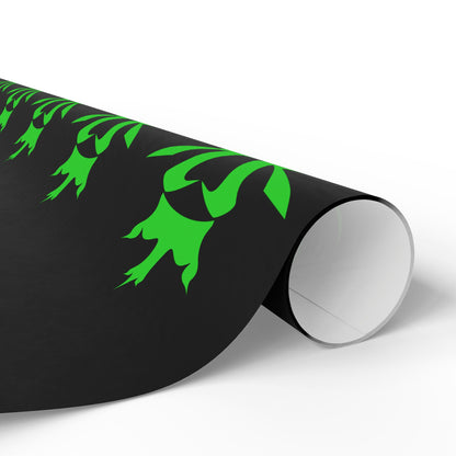 Kottonmouth Kings Holiday Gift Wrap — Black Wrapping Paper KMK Logo 30 x 36