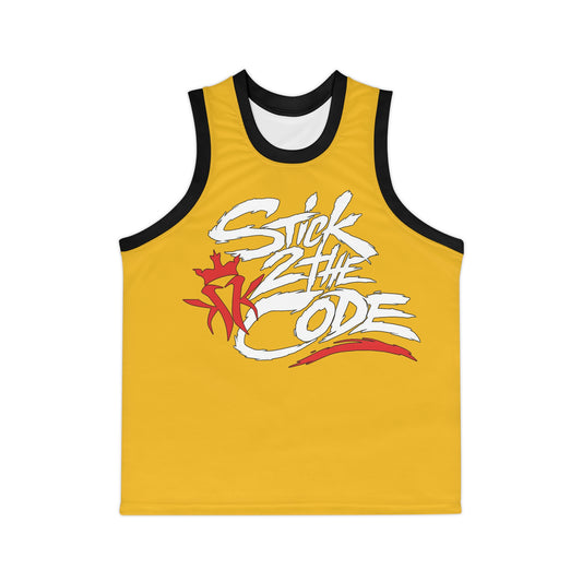 Stick 2 The Code Unisex Basketball Jersey (Yellow)