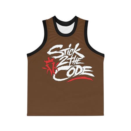 Stick 2 The Code Unisex Basketball Jersey (Brown)