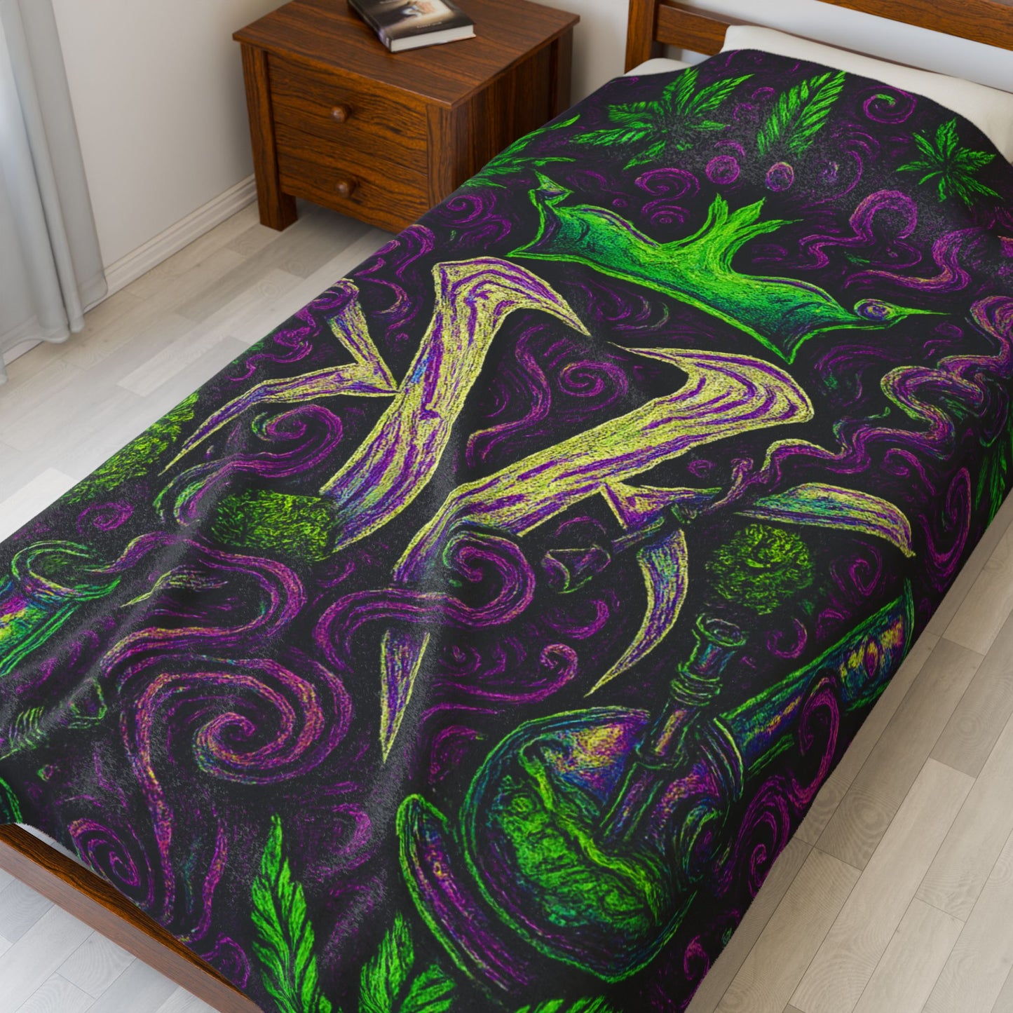 KMK Happy Nug Vibrant Velveteen Plush Blanket