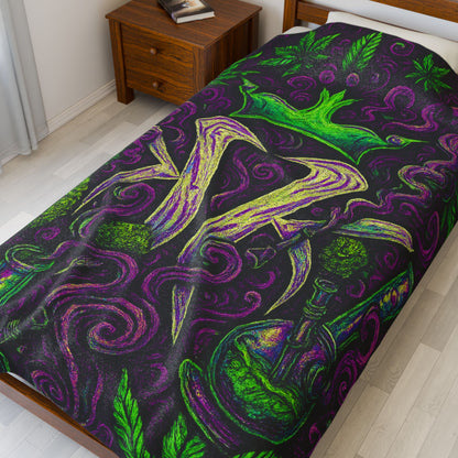 KMK Happy Nug Vibrant Velveteen Plush Blanket