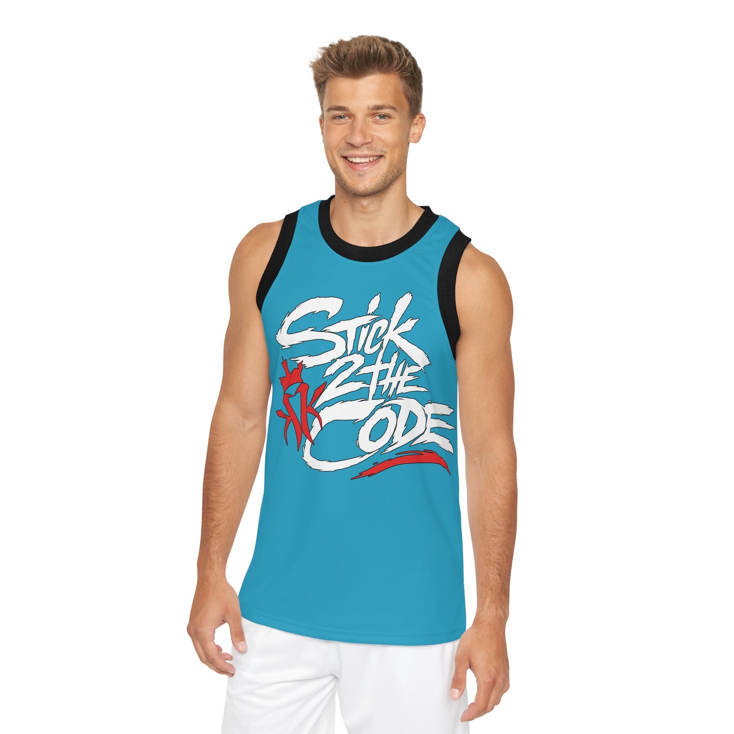 Stick 2 The Code Unisex Basketball Jersey (Turquoise)
