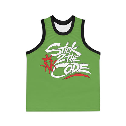 Stick 2 The Code Unisex Basketball Jersey (Light Green)