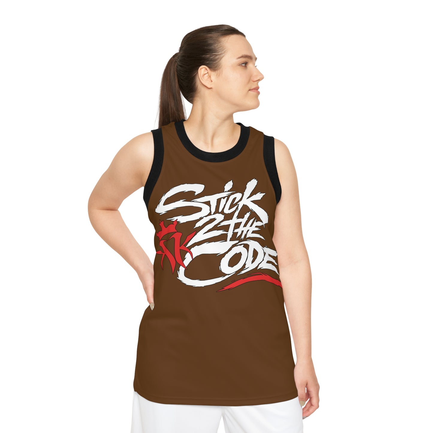 Stick 2 The Code Unisex Basketball Jersey (Brown)