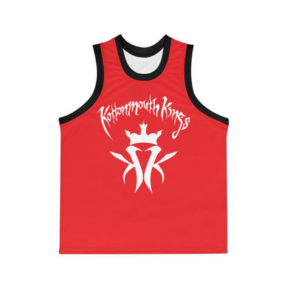 KMK OG Logo Unisex Basketball Jersey (Light Red)