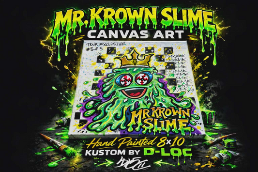 Mr. Krown Slime, Hand Painted Canvas By D-Loc