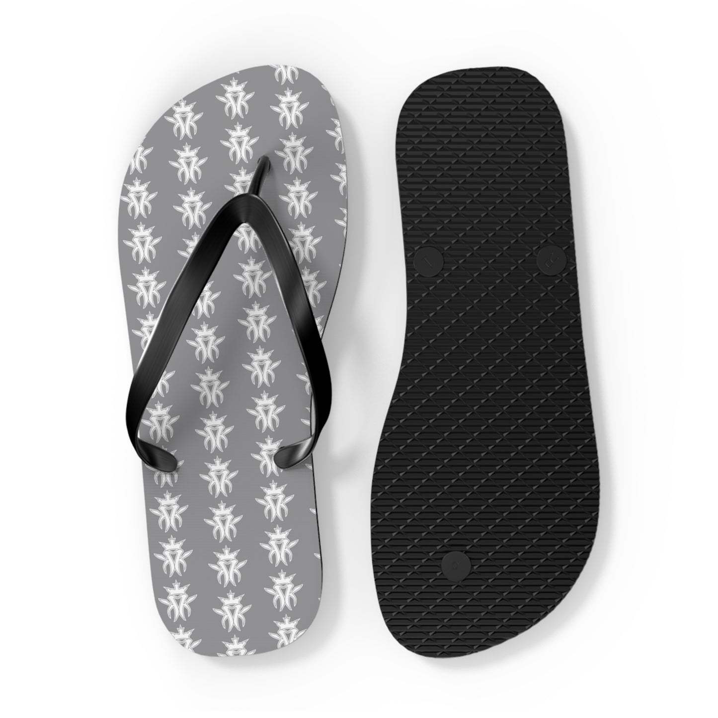 KMK Logo Flip Flops (Grey) - Summer Kollection - Kottonmouth Kicks Flips