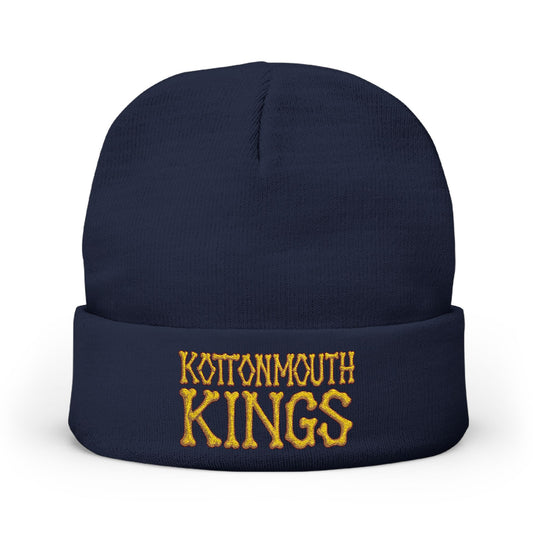 KMK Bones Logo Cozy Knit Embroidered Beanie