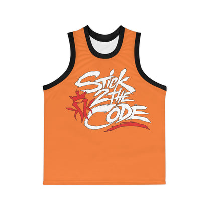 Stick 2 The Code Unisex Basketball Jersey (Light Orange)