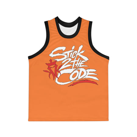 Stick 2 The Code Unisex Basketball Jersey (Light Orange)