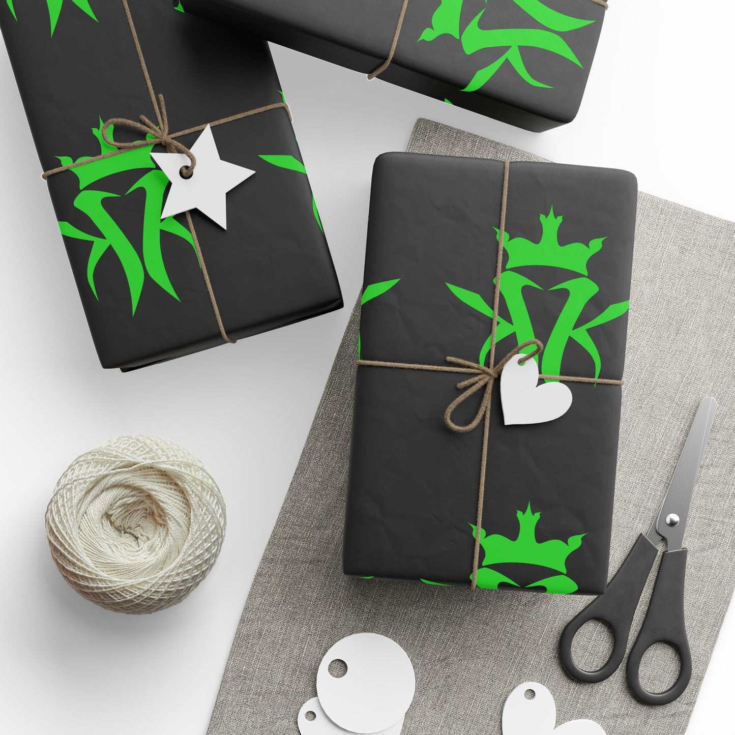 Kottonmouth Kings Holiday Gift Wrap — Black Wrapping Paper KMK Logo 30 x 36