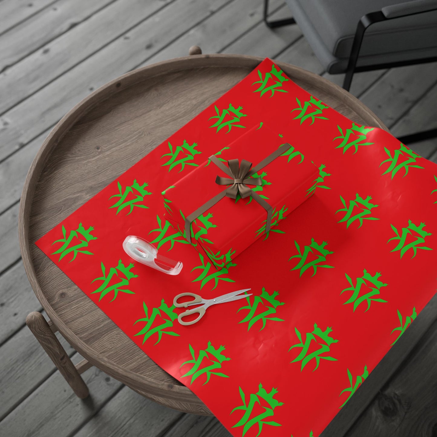 Kottonmouth Kings Holiday Gift Wrap — Red Wrapping Paper KMK Logo 30 x 36