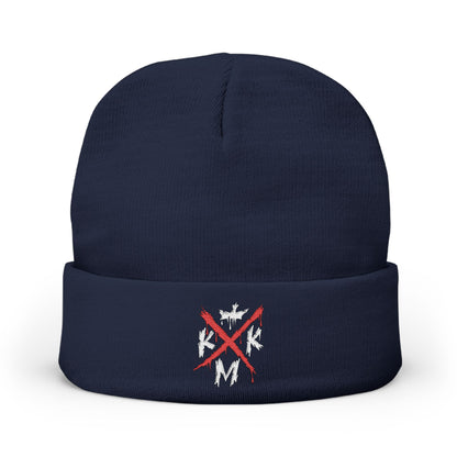KMK X Logo Cozy Knit Embroidered Beanie