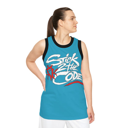 Stick 2 The Code Unisex Basketball Jersey (Turquoise)