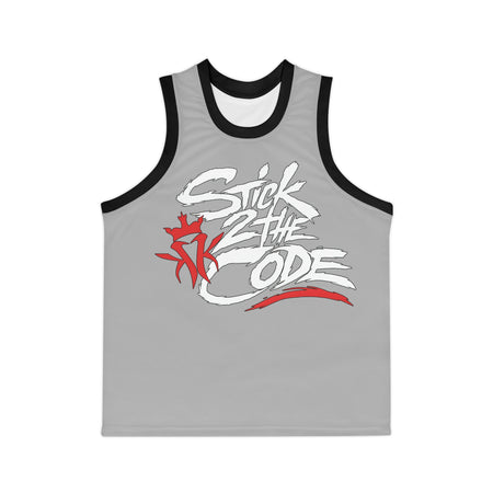 Stick 2 The Code Unisex Basketball Jersey (Light Grey)