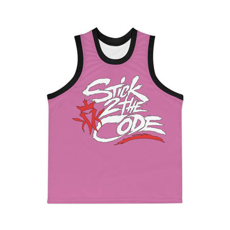 Stick 2 The Code Unisex Basketball Jersey (Light Pink)