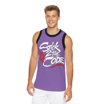 Stick 2 The Code Unisex Basketball Jersey (Light Purple)