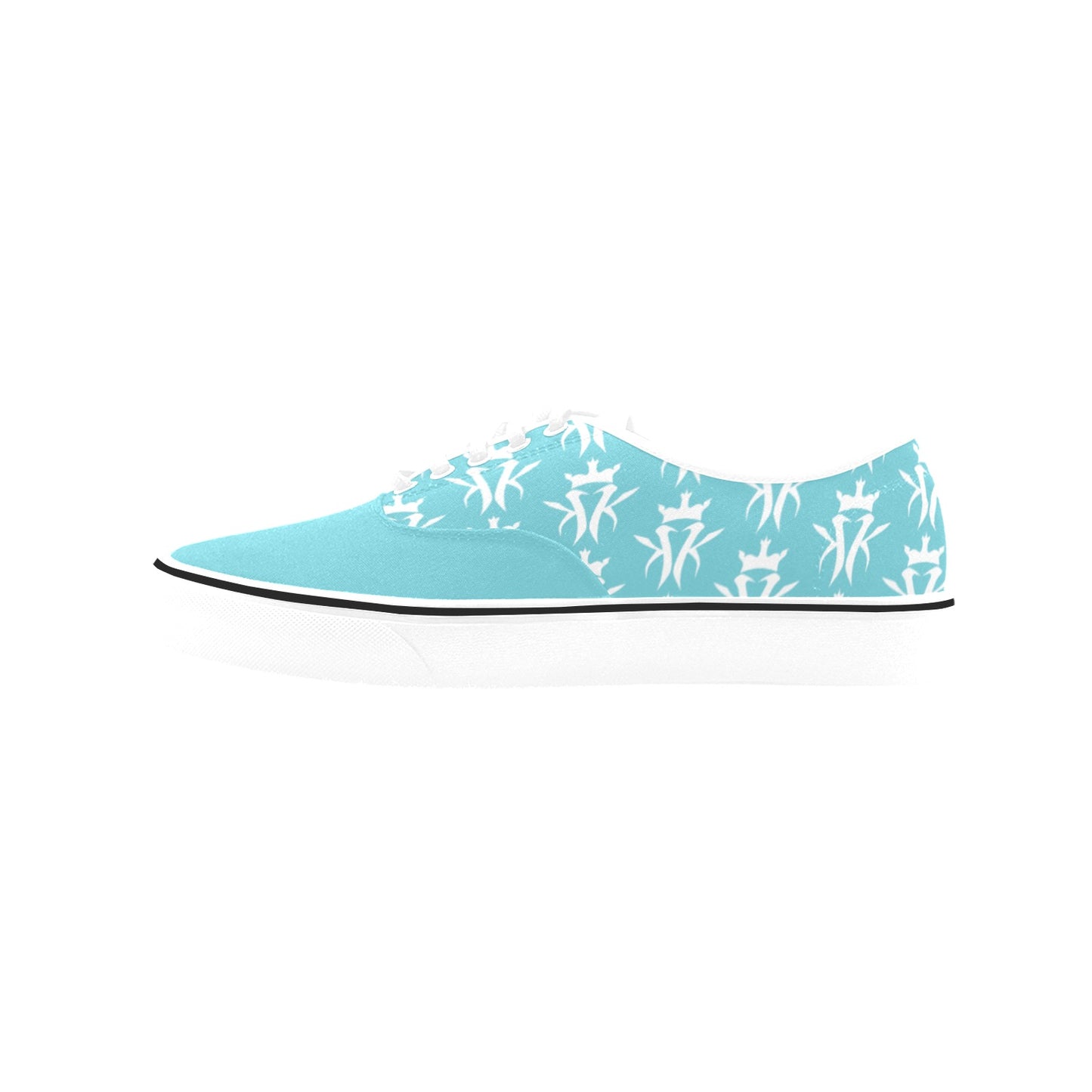 Teal/White Krown Pattern King Kicks (Men's)