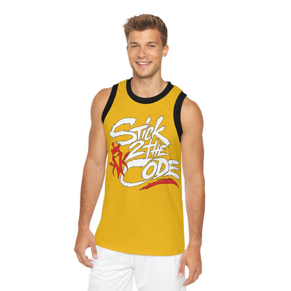 Stick 2 The Code Unisex Basketball Jersey (Yellow)