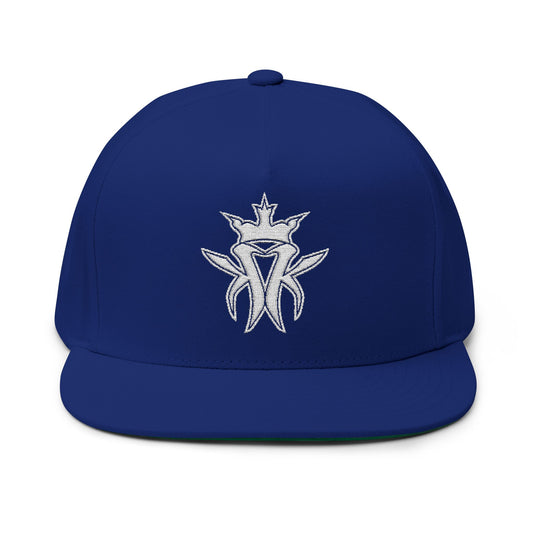 KMK Logo + Leaf - Centered Emboidered Flat Bill Yupoong Snapback