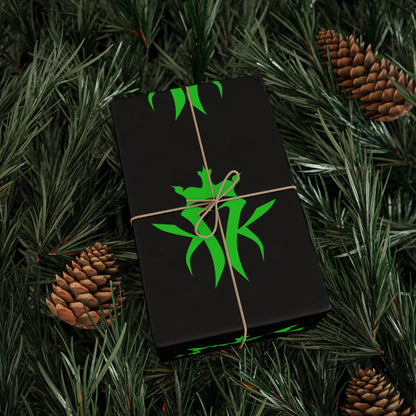 Kottonmouth Kings Holiday Gift Wrap — Black Wrapping Paper KMK Logo 30 x 36