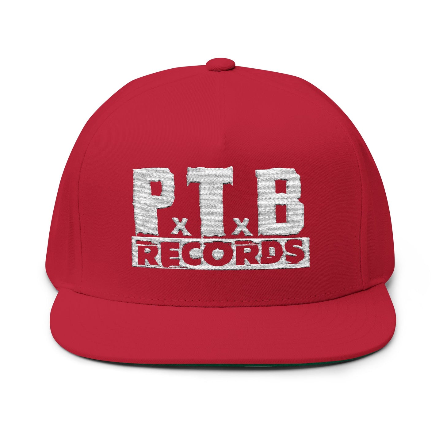 PTB Records Embroidered Flat Bill Hat