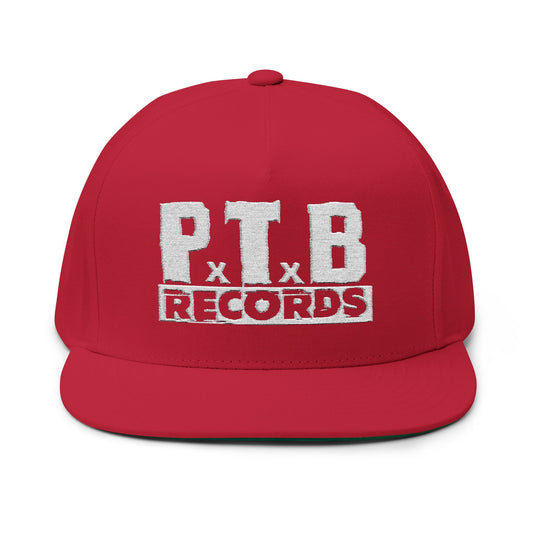 PTB Records Embroidered Flat Bill Hat