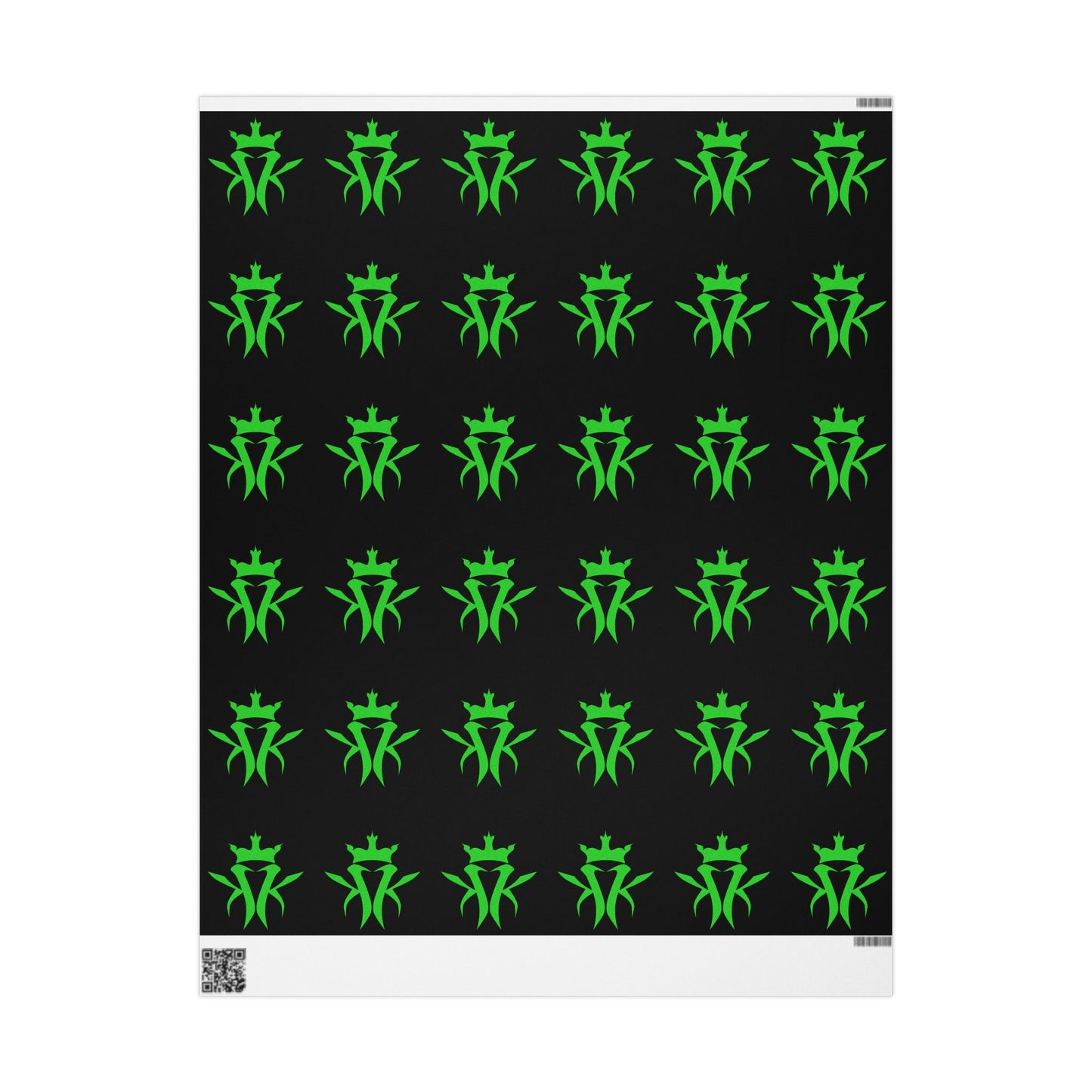 Kottonmouth Kings Holiday Gift Wrap — Black Wrapping Paper KMK Logo 30 x 36