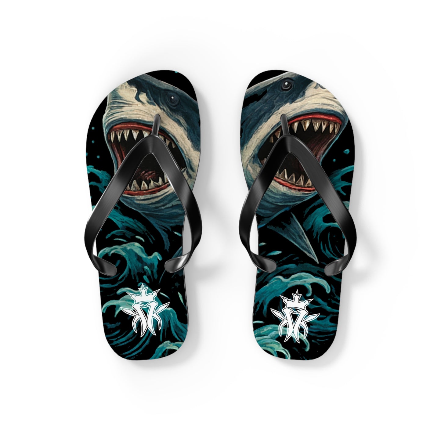 KMK Sharks in the Water Flip Flops - Summer Kollection - Kottonmouth Kicks Flips