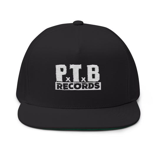 PTB Records Embroidered Flat Bill Hat