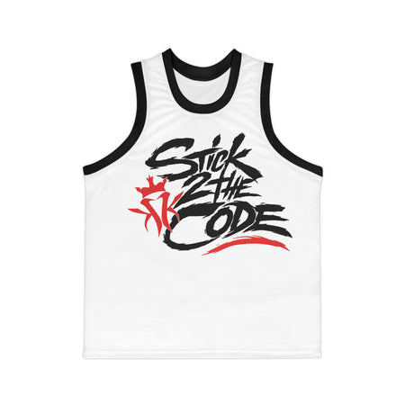 Stick 2 The Code Unisex Basketball Jersey (White)