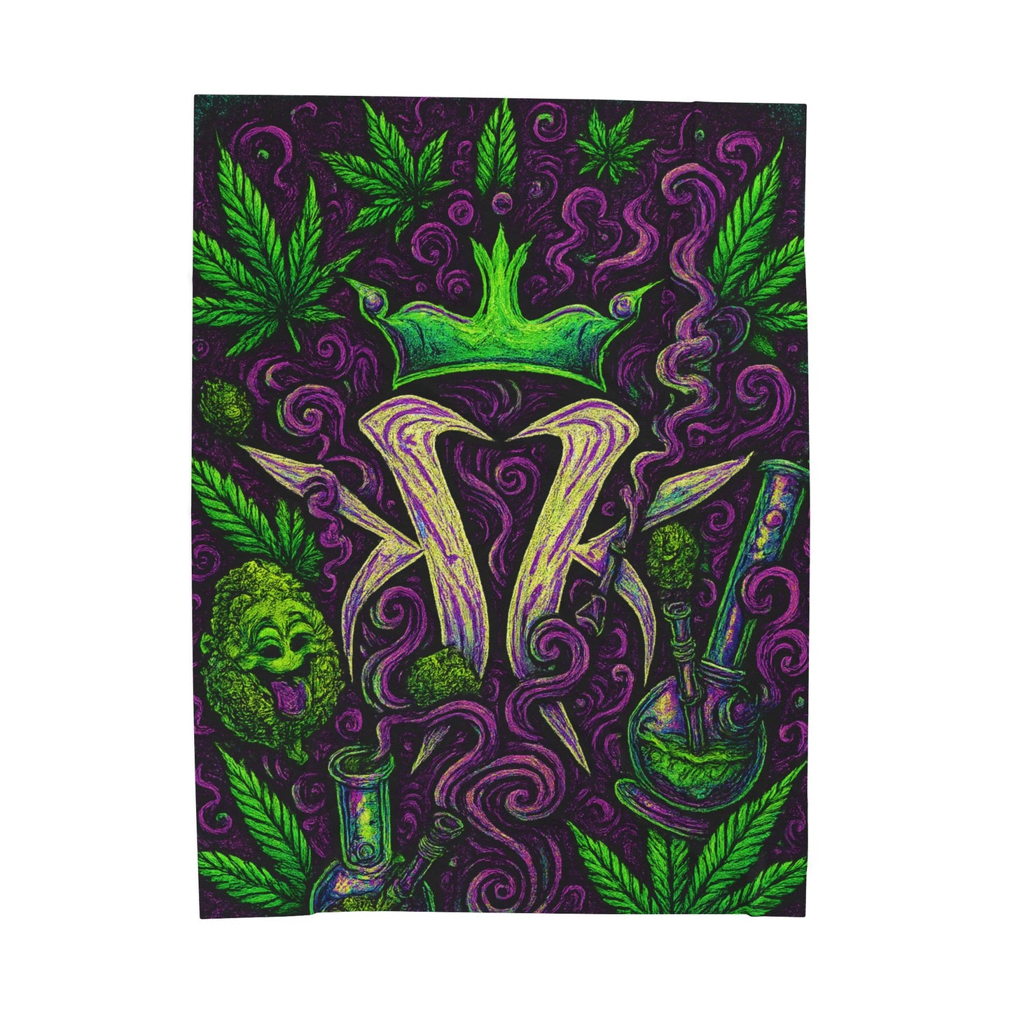 KMK Happy Nug Vibrant Velveteen Plush Blanket