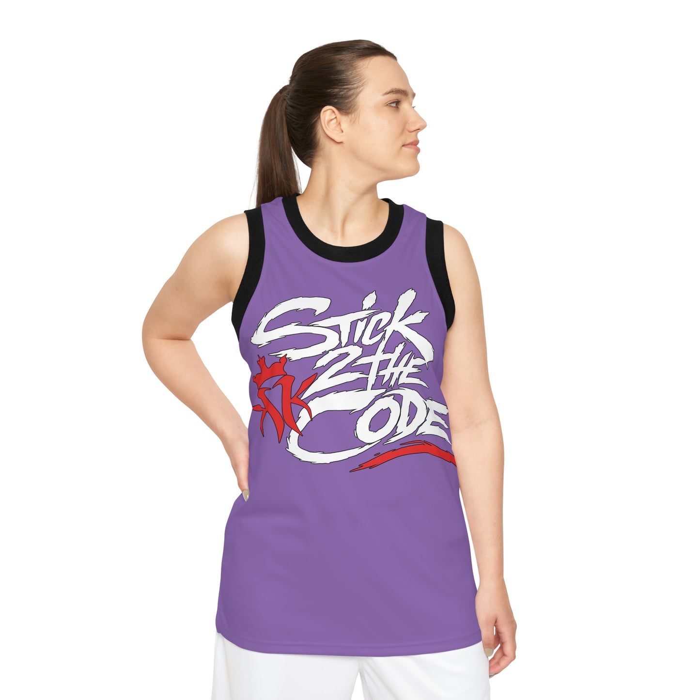 Stick 2 The Code Unisex Basketball Jersey (Light Purple)