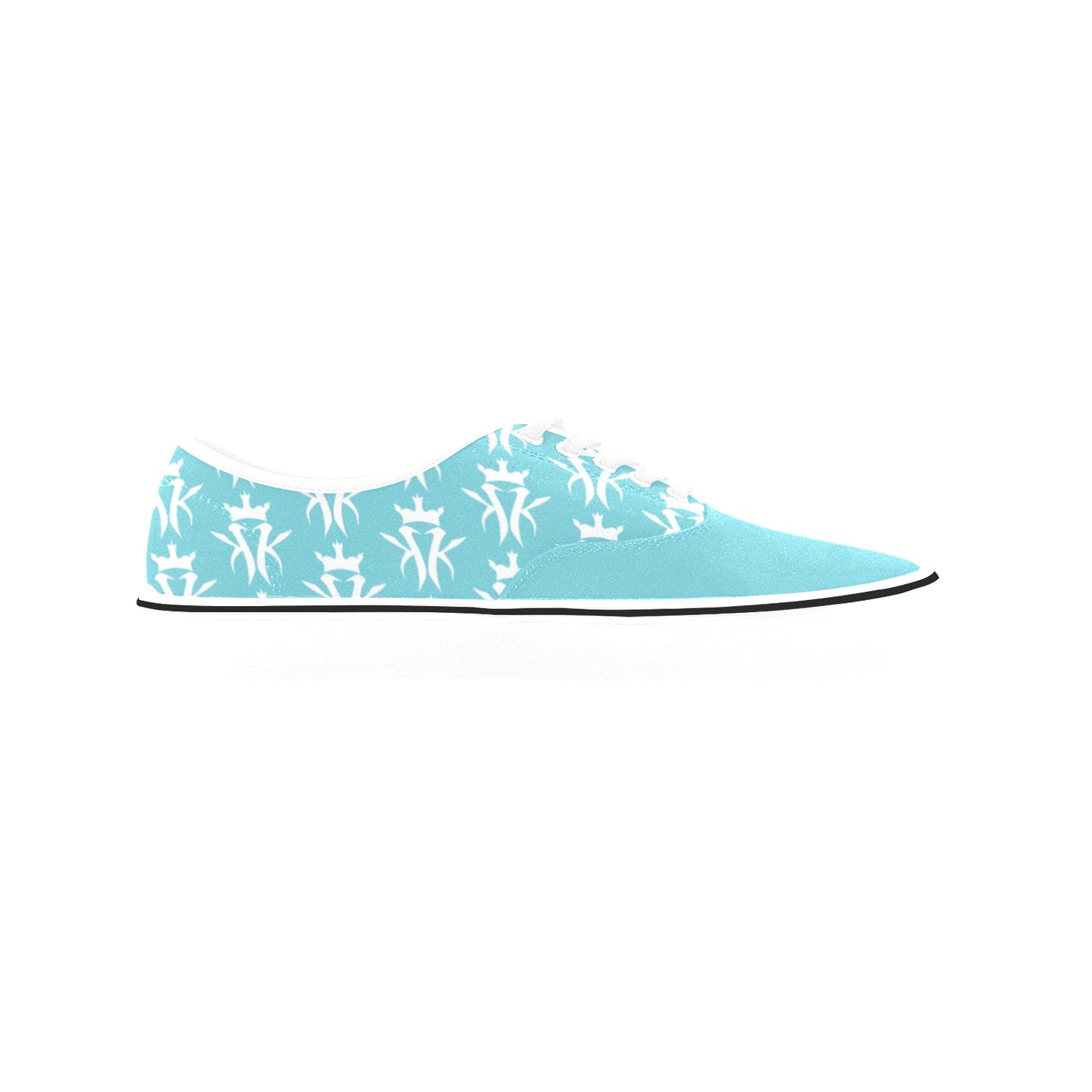 Teal/White Krown Pattern King Kicks (Men's)