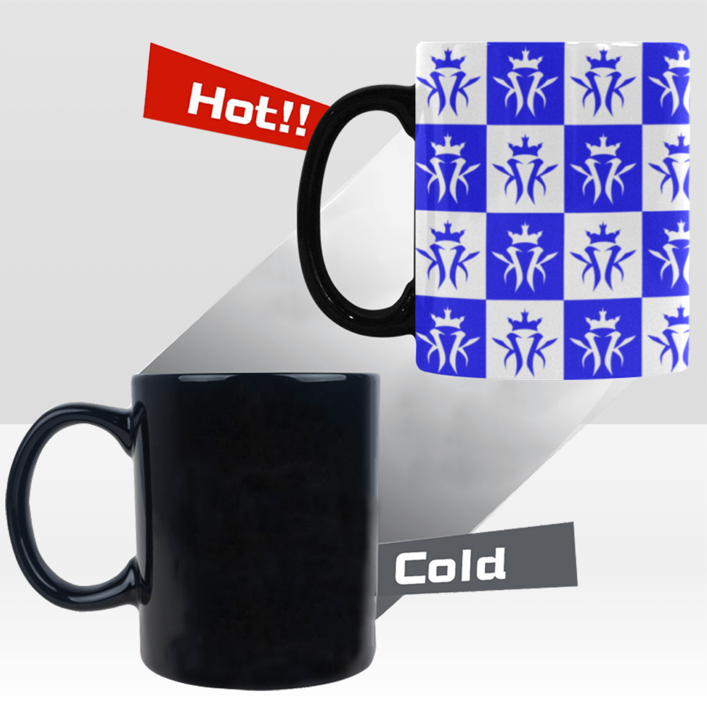Krown Checker Pattern 11oz Color Morphing Mug