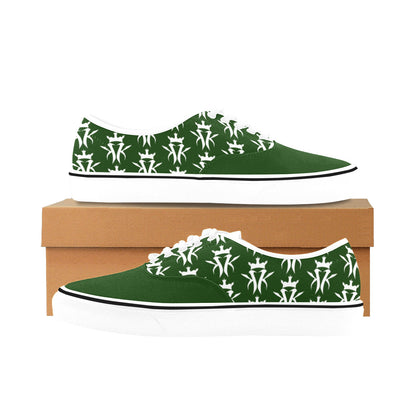 Green/White Krown Pattern Shoes (Kings & Kwees Sizes)