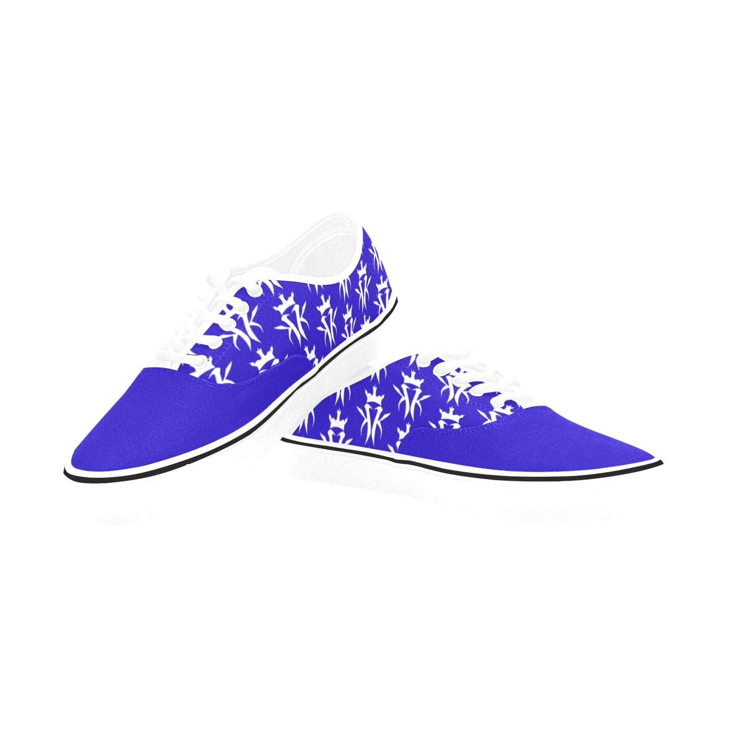 Royal Blue/White Krown Pattern King Kicks (Men's)