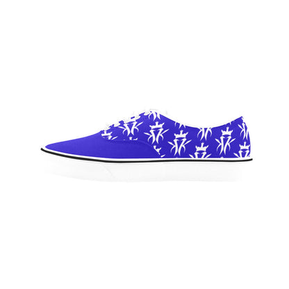 Royal Blue/White Krown Pattern King Kicks (Men's)